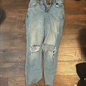 Distressed Light Blue Jeans